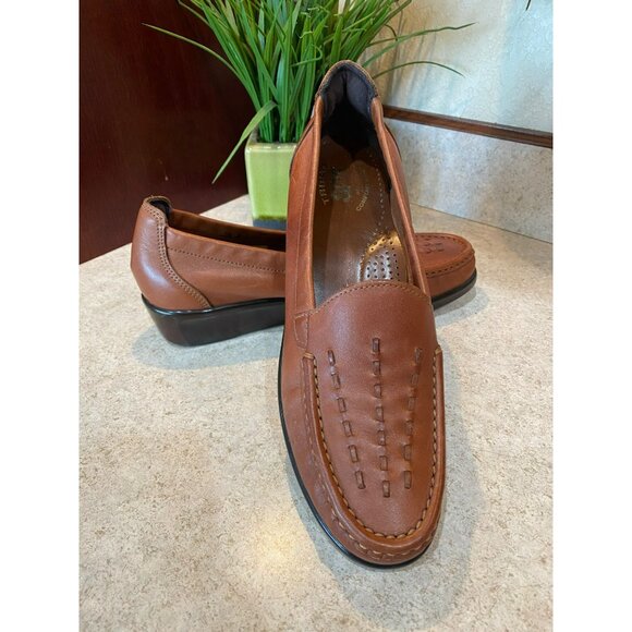 New SAS Weave 7.5 Brown Chesnut Loafers Women's Slip-On Shoe - Picture 5 of 9
